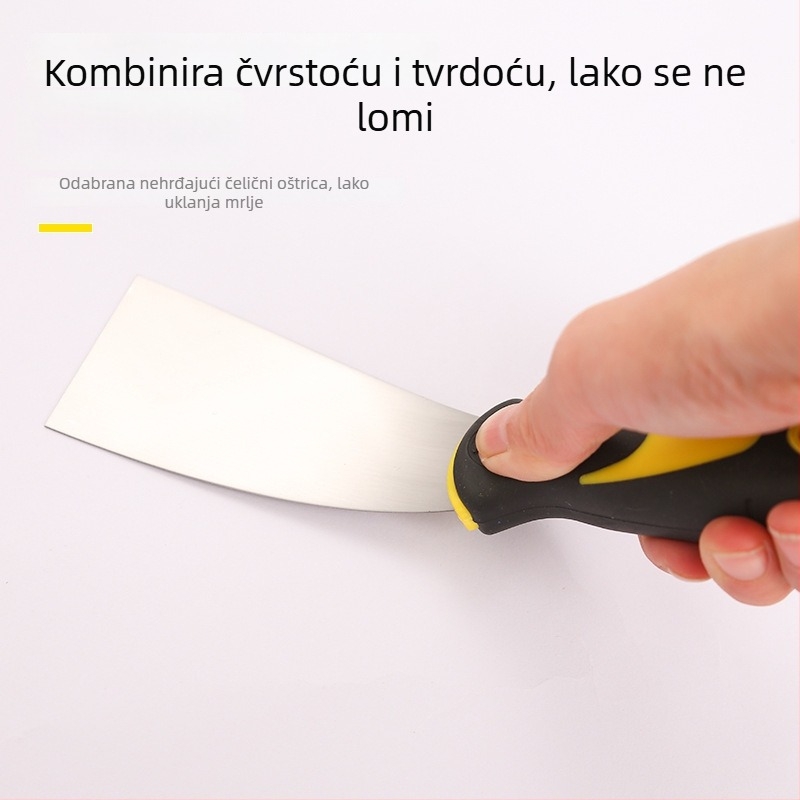 Aubon špachtla za žbukanje s dvostrukom plastičnom drškom, 65Mn čelik lopatica, pogodna za nanošenje žbuke, pripremu površine i uklanjanje starog sloja, ekonomska serija