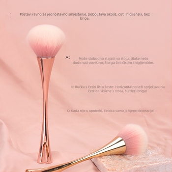 Četkica za prah noktiju s motivom četverolisne djeteline, mekana okrugla glava, OEM POTIYA, porijeklo Guangdong