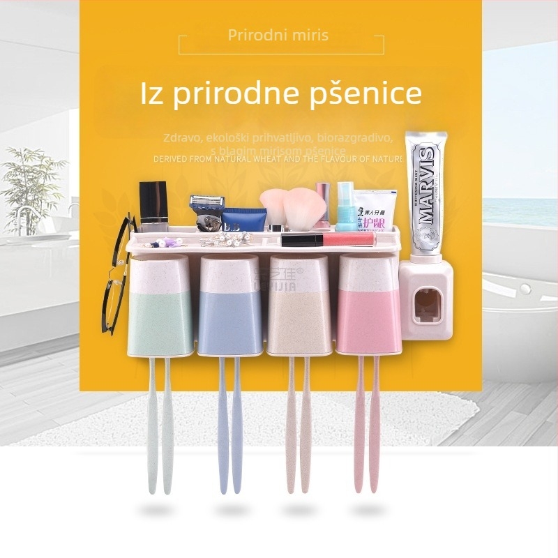 Držač za četkicu za zube od slame, funkcija istiskivanja paste, prilagodljivo, marka Le Yijia