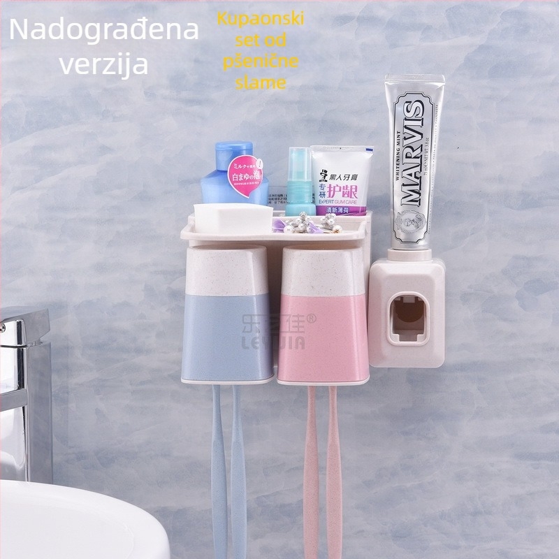 Držač za četkicu za zube od slame, funkcija istiskivanja paste, prilagodljivo, marka Le Yijia
