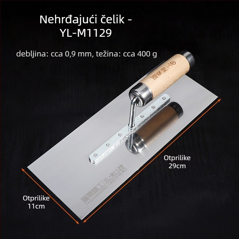 Nehrđajuća čelična špatula za žbukanje, za arhitekturu, model Putty scraper, marka 0001
