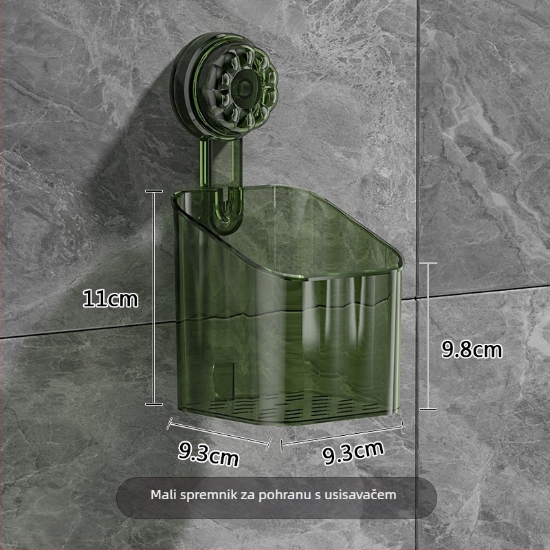 Držač za četkice za zube – PET materijal, zidni držač s usisnom čašom, skladištenje, Junman