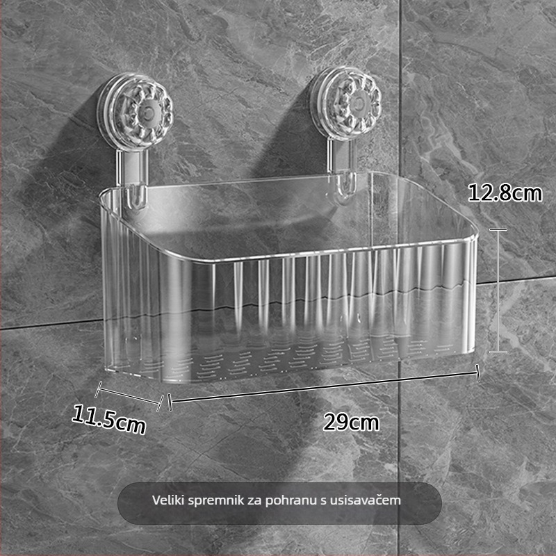 Držač za četkice za zube – PET materijal, zidni držač s usisnom čašom, skladištenje, Junman