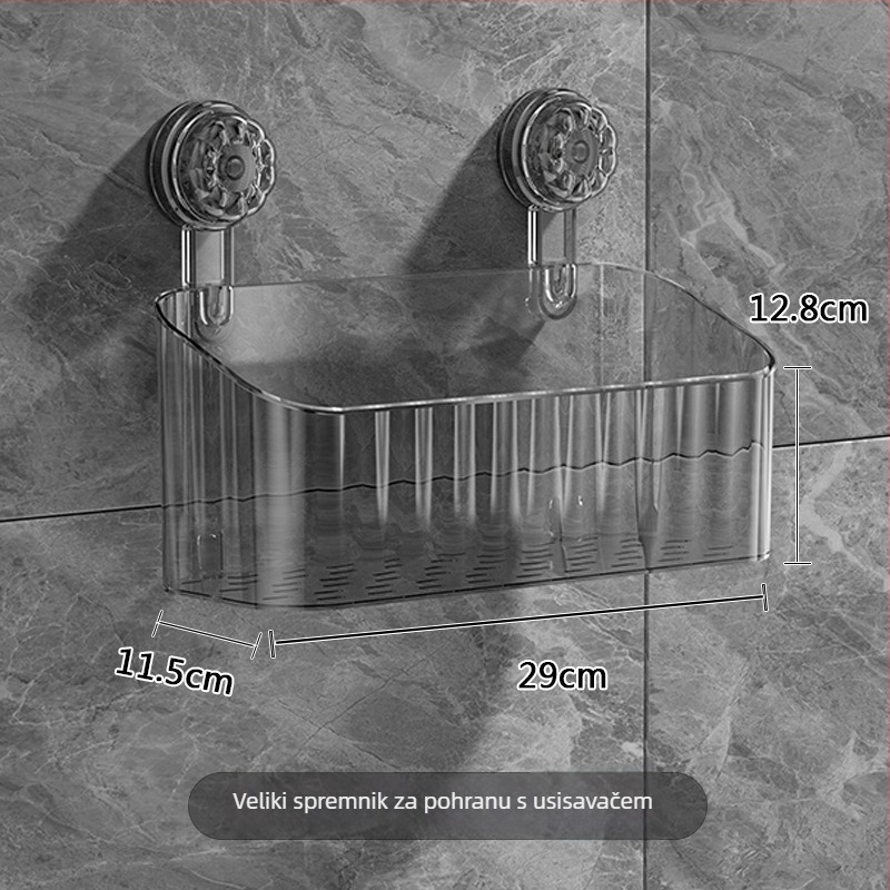 Držač za četkice za zube – PET materijal, zidni držač s usisnom čašom, skladištenje, Junman