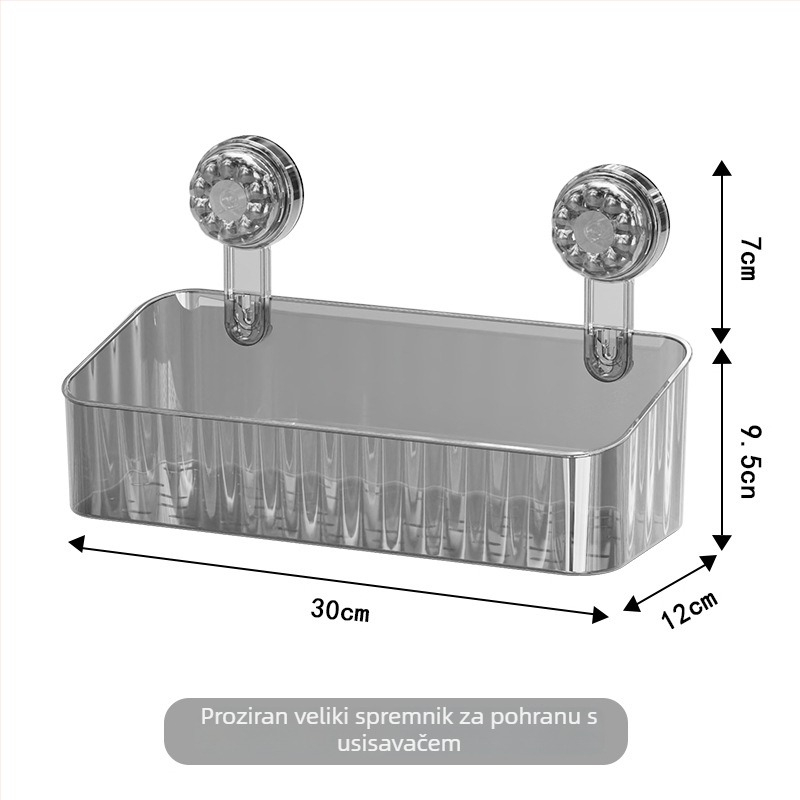 Držač za četkice za zube – PET materijal, zidni držač s usisnom čašom, skladištenje, Junman