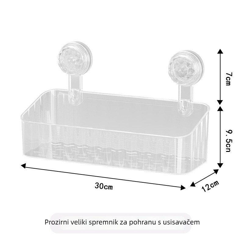 Držač za četkice za zube – PET materijal, zidni držač s usisnom čašom, skladištenje, Junman