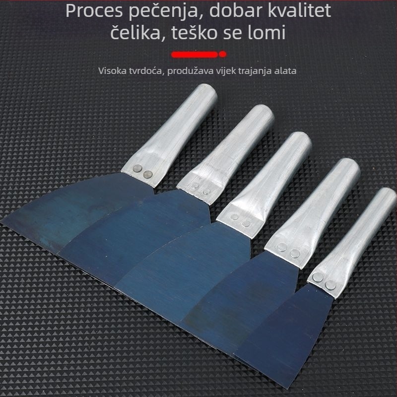 Špachtla za žbukanje s metalnom drškom, za čišćenje spojeva na stijenkama, škrabica, gleter, mangan čelik, super tvrda