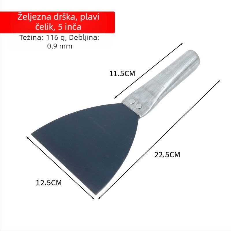 Špachtla za žbukanje s metalnom drškom, za čišćenje spojeva na stijenkama, škrabica, gleter, mangan čelik, super tvrda