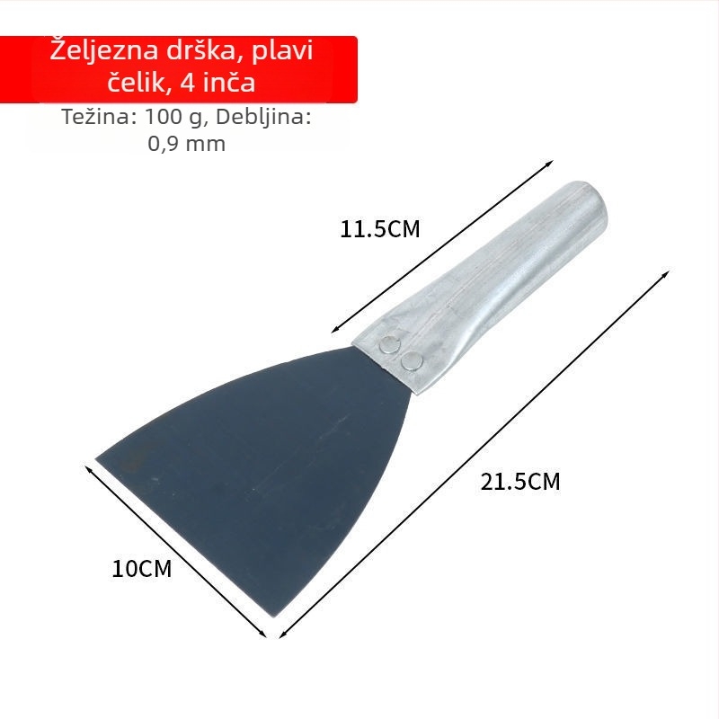 Špachtla za žbukanje s metalnom drškom, za čišćenje spojeva na stijenkama, škrabica, gleter, mangan čelik, super tvrda