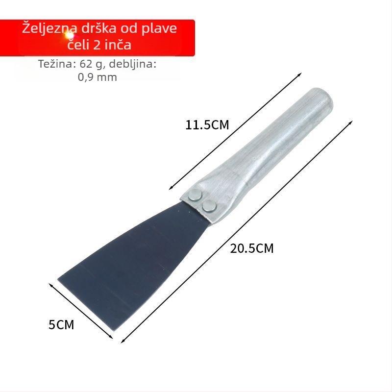 Špachtla za žbukanje s metalnom drškom, za čišćenje spojeva na stijenkama, škrabica, gleter, mangan čelik, super tvrda