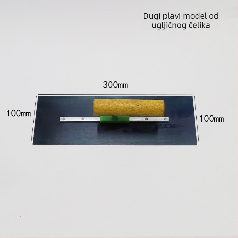 Špatula za malter s drškom od drveta, lamela od karbonskog i nehrđajućeg čelika, debljina 0,5, za gradnju