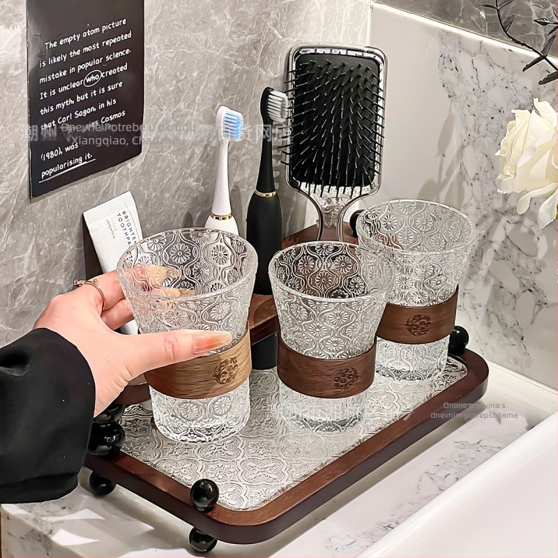 Držač četkice za zube od drveta – kupaonica, skladištenje, bez bušenja, alternativno pričvršćivanje