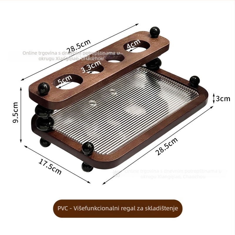 Držač četkice za zube od drveta – kupaonica, skladištenje, bez bušenja, alternativno pričvršćivanje