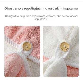 Dvostrani ručnik za kosu za brzo sušenje, izuzetno upijajući, Model D1, 120D Coral Fleece, Plain Weave, 140–169 g