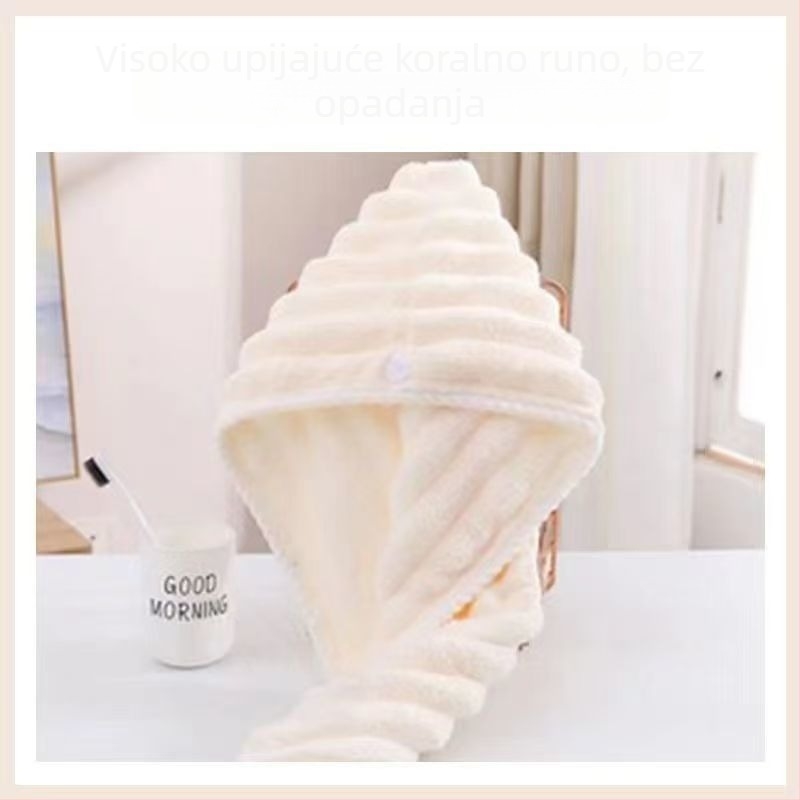 Dvostrani ručnik za kosu za brzo sušenje, izuzetno upijajući, Model D1, 120D Coral Fleece, Plain Weave, 140–169 g