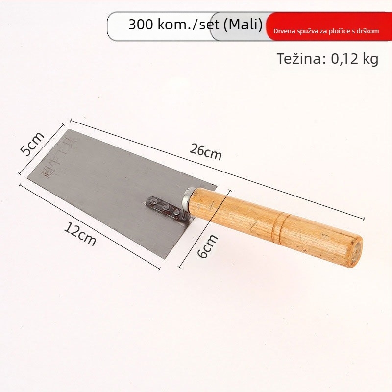 Špatula za žbukanje s drvenom drškom, debeli dizajn, za zidanje i postavljanje pločica, brend Moxuan