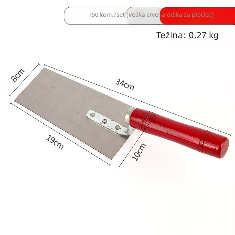 Špatula za žbukanje s drvenom drškom, debeli dizajn, za zidanje i postavljanje pločica, brend Moxuan