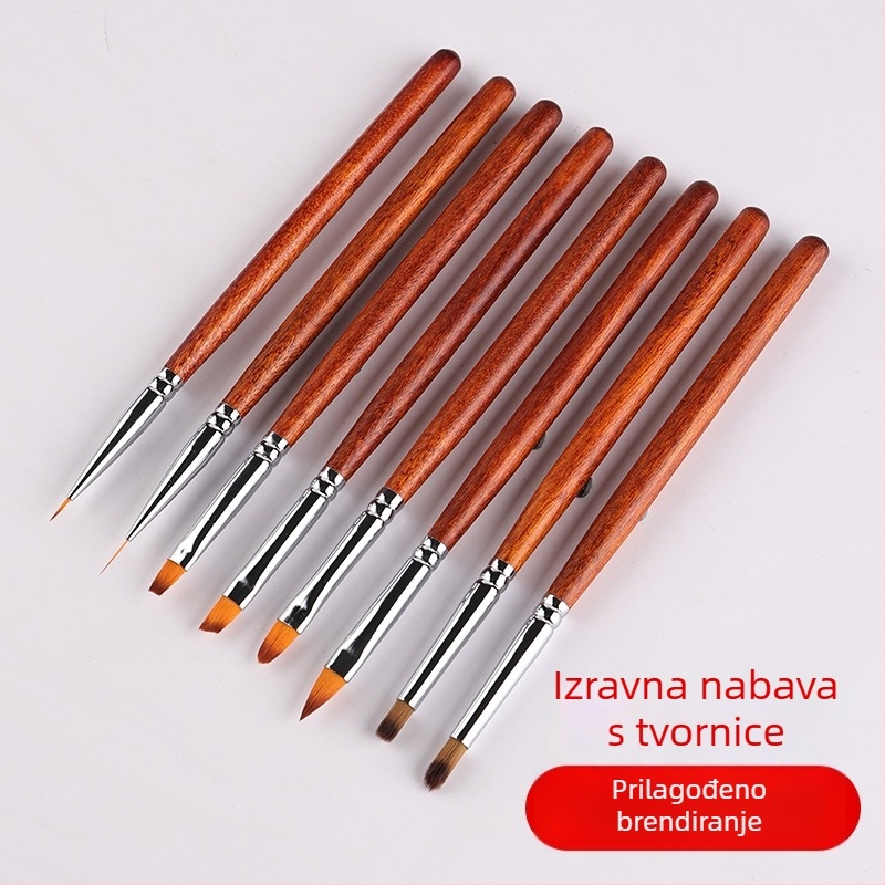 Set od 8 pera za crtanje noktiju s drvenim držačem, dugi štapovi, 5,6 g svaki, marka Yuxi