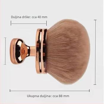 Četkica za puder s umjetnim vlaknima, plastična drška, uz torbicu, 1 komad