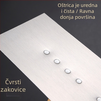 Špatula za masu i žbukanje od visokoelastičnog mangan čelika, debljina 5–5,5 mm, drvena ručka Ø2,9 cm, brand Double Best, za pastu, žbukanje i izravnavanje