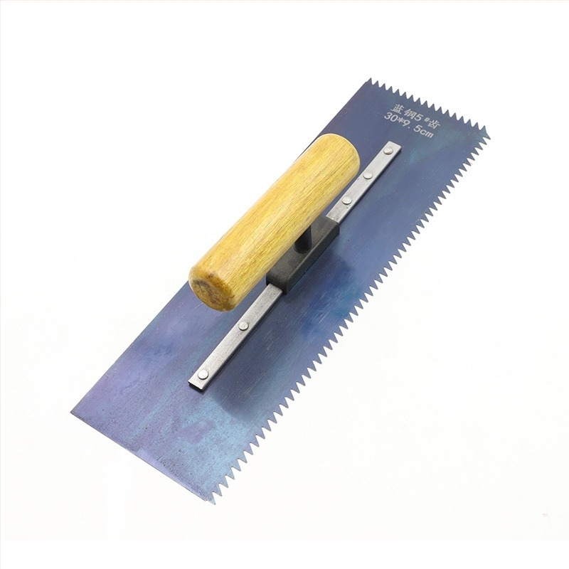 Samonivelirajuća podna špatula s zubnim rubom, čelična oštrica, za slojeve podnih obloga, profesionalne kvalitete