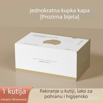 Jednokratna ženska kapa za tuširanje, vodootporna i otporna na masnoće, PE materijal, za kućnu i hotelsku upotrebu
