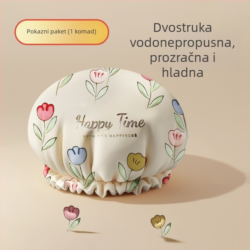 Kupaonska kapa za tuš EVA, trodimenzionalna, vodootporno za djecu, otporna na masnoću i dim, debeo dvostruki sloj