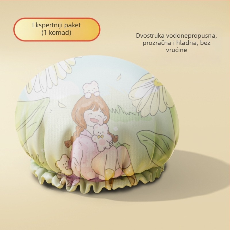 Kupaonska kapa za tuš EVA, trodimenzionalna, vodootporno za djecu, otporna na masnoću i dim, debeo dvostruki sloj