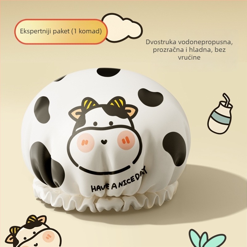 Kupaonska kapa za tuš EVA, trodimenzionalna, vodootporno za djecu, otporna na masnoću i dim, debeo dvostruki sloj