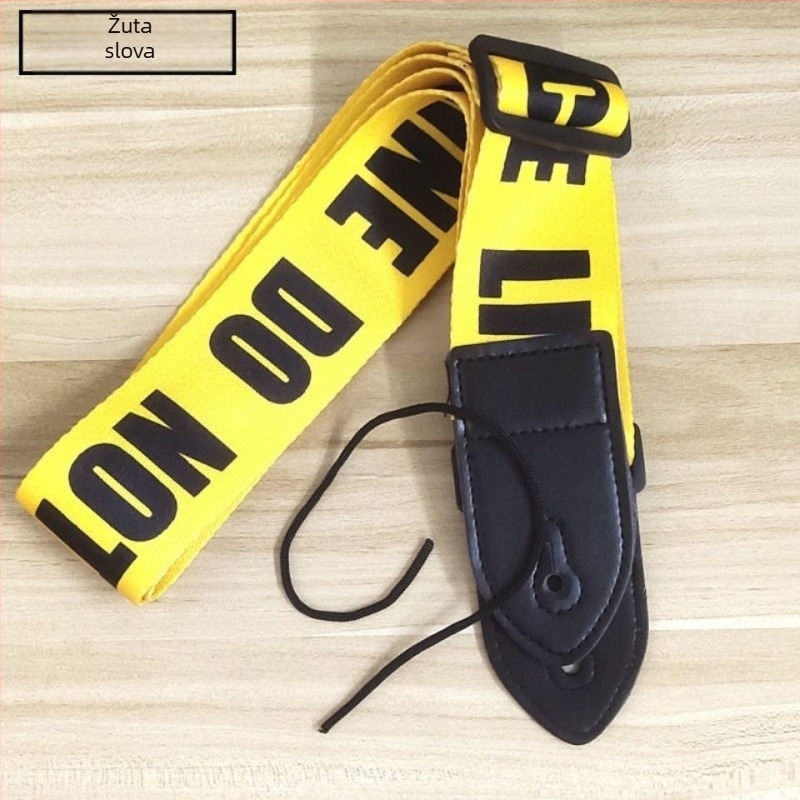 Kaiš za gitaru, podesivan, s mogućnošću tiskanja logotipa, PU koža, poliester-bavlna, model 666-2