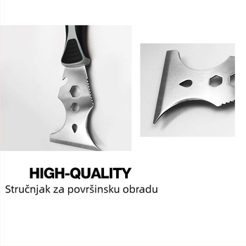 Rolling Dog Nož za špachtlu od karbonskog čelika – pločasti tip, za struganje boje sa zidova, višestruka namjena