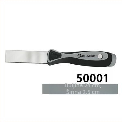 Rolling Dog Nož za špachtlu od karbonskog čelika – pločasti tip, za struganje boje sa zidova, višestruka namjena
