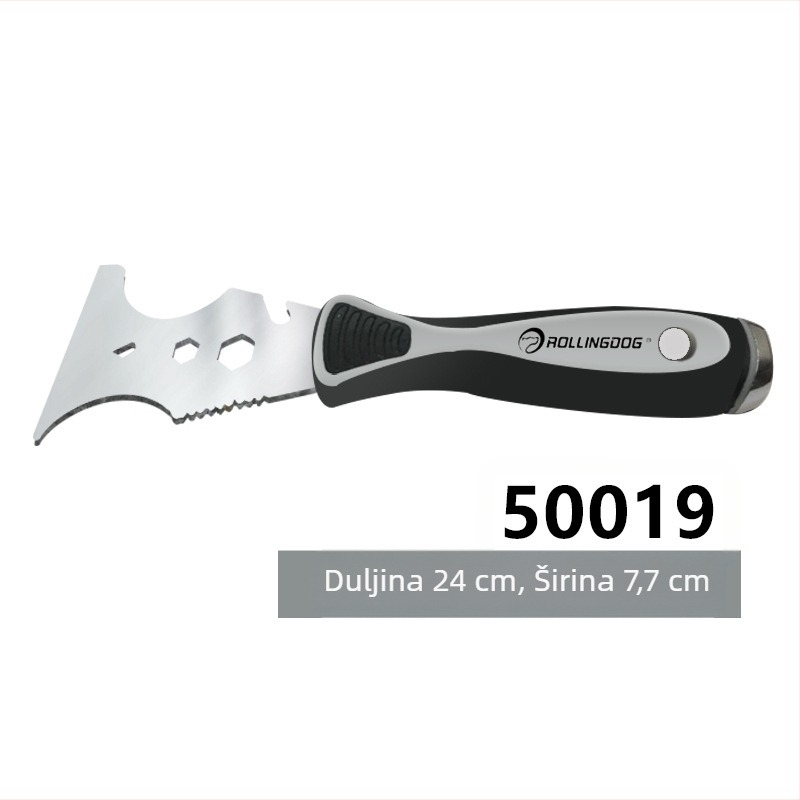 Rolling Dog Nož za špachtlu od karbonskog čelika – pločasti tip, za struganje boje sa zidova, višestruka namjena