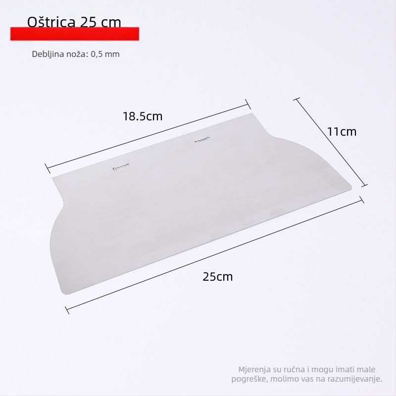 Arčni škrabac s visokoelastičnom čeličnom oštricom, cilindrični luk dizajn, alat za špaklanje