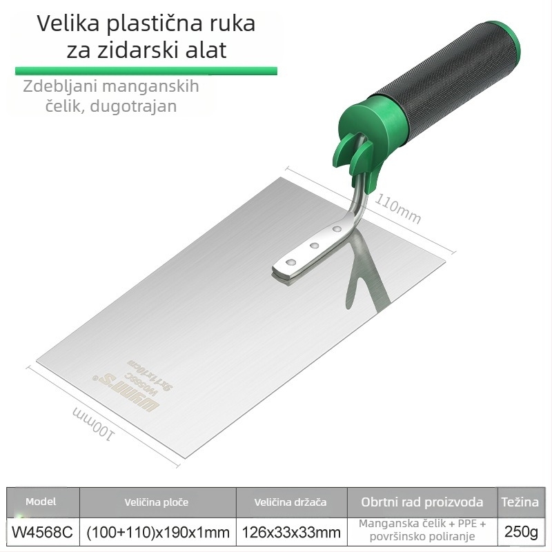 Power Lion zubasta gleter lopatica – plastična, za žbukanje, pločice i kutne zidarske radove