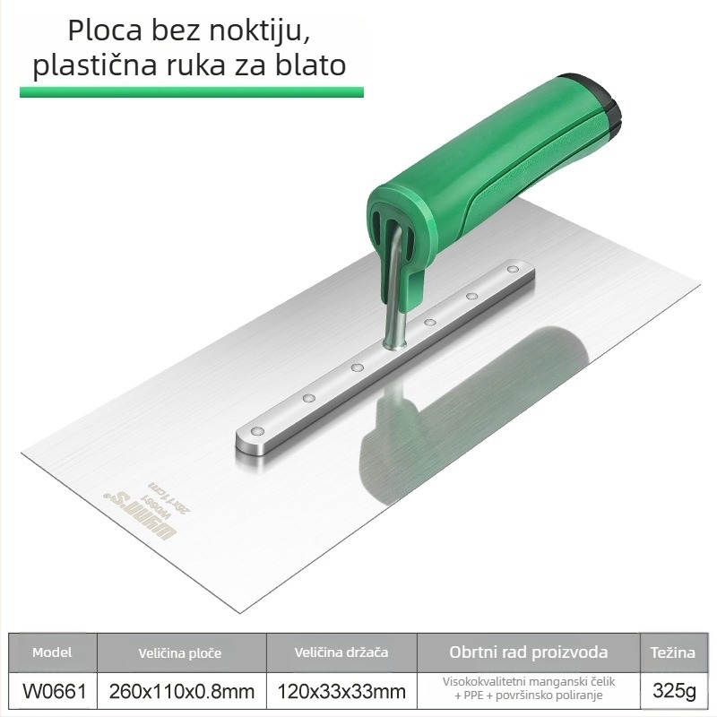 Power Lion zubasta gleter lopatica – plastična, za žbukanje, pločice i kutne zidarske radove