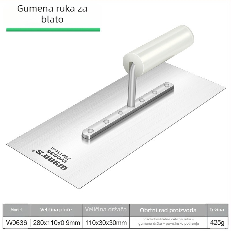 Power Lion zubasta gleter lopatica – plastična, za žbukanje, pločice i kutne zidarske radove