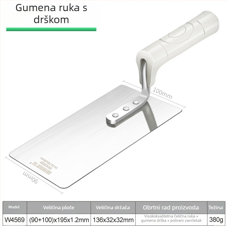 Power Lion zubasta gleter lopatica – plastična, za žbukanje, pločice i kutne zidarske radove