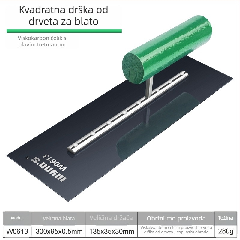 Power Lion zubasta gleter lopatica – plastična, za žbukanje, pločice i kutne zidarske radove