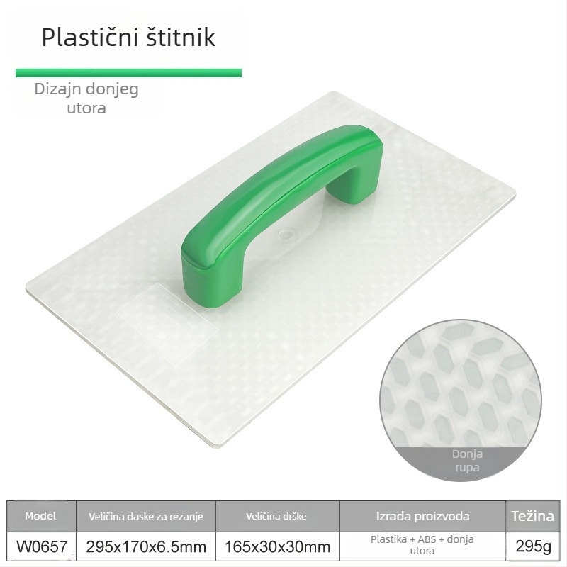 Power Lion zubasta gleter lopatica – plastična, za žbukanje, pločice i kutne zidarske radove