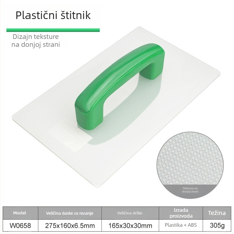 Power Lion zubasta gleter lopatica – plastična, za žbukanje, pločice i kutne zidarske radove