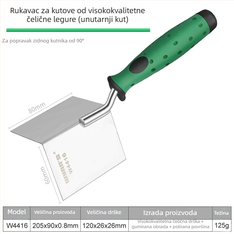 Power Lion zubasta gleter lopatica – plastična, za žbukanje, pločice i kutne zidarske radove