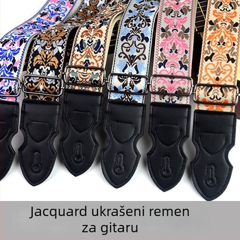 PACEUP remen za gitaru, poliester, model 346001, izvezen u retro etničkom stilu, za glazbene instrumente.