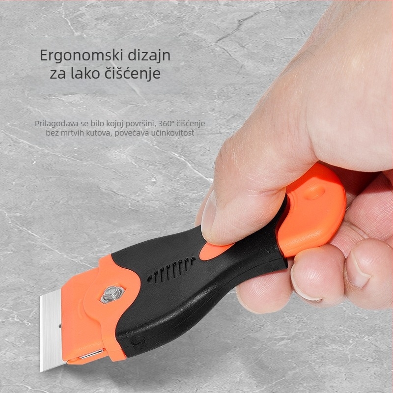 Set alata za čišćenje s nožem-špachtlom — oštrica od 45# čelika, plastična drška, namijenjen uklanjanju ljepila s zaslona mobitela i autofolija