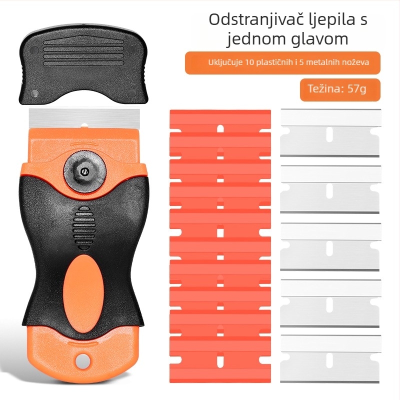 Set alata za čišćenje s nožem-špachtlom — oštrica od 45# čelika, plastična drška, namijenjen uklanjanju ljepila s zaslona mobitela i autofolija