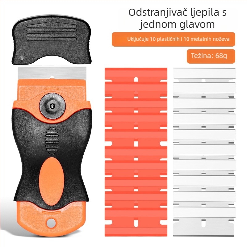 Set alata za čišćenje s nožem-špachtlom — oštrica od 45# čelika, plastična drška, namijenjen uklanjanju ljepila s zaslona mobitela i autofolija
