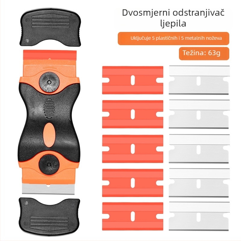 Set alata za čišćenje s nožem-špachtlom — oštrica od 45# čelika, plastična drška, namijenjen uklanjanju ljepila s zaslona mobitela i autofolija