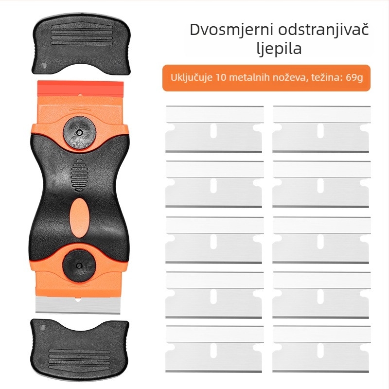 Set alata za čišćenje s nožem-špachtlom — oštrica od 45# čelika, plastična drška, namijenjen uklanjanju ljepila s zaslona mobitela i autofolija
