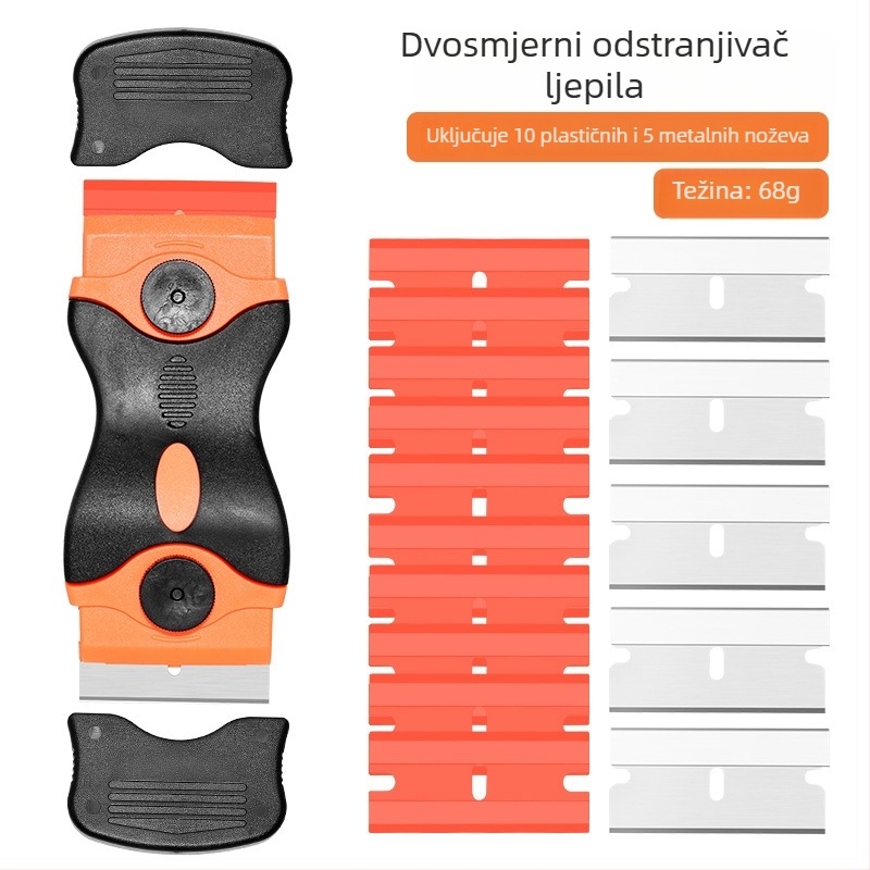Set alata za čišćenje s nožem-špachtlom — oštrica od 45# čelika, plastična drška, namijenjen uklanjanju ljepila s zaslona mobitela i autofolija