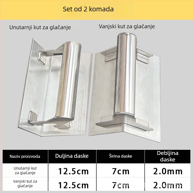 Jiuchuan nehrđajući čelični kutni nož za niveliranje unutarnjih i vanjskih kutova – alat za žbukanje betona